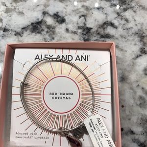 Alex and Ani red magma crystal bangle.